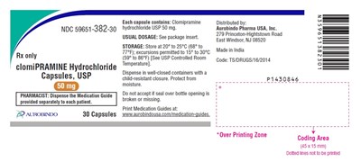 clomipramine-fig2.jpg PACKAGE LABEL.PRINCIPAL DISPLAY PANEL - 50 mg (30 Capsules Bottle) - clomipramine fig2