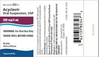 "image Description" (Acyclovir Oral Suspension Bottle Label)