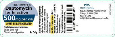 Principal Display Panel – Daptomycin for Injection, 500 mg Container Label - dap0d 0003 02