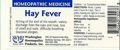 Image Of Bottle Label (Hayfever)