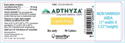 adthyza-03.jpg PRINCIPAL DISPLAY PANEL - 30 mg Tablet Bottle Label - adthyza 03