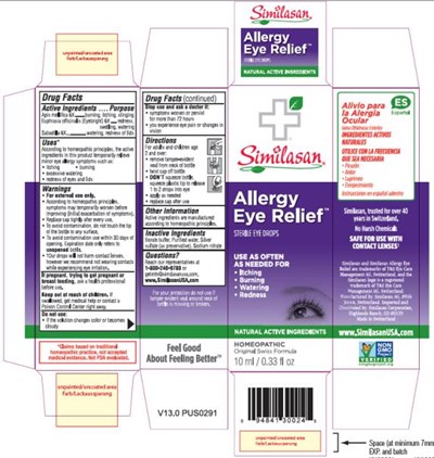 allergy-eye-relief-01.jpg PRINCIPAL DISPLAY PANELNDC 53799-346-11SimilasanAllergy Eye ReliefSTERILE EYE DROPS10 ml / 0.33 fl oz - allergy eye relief 01