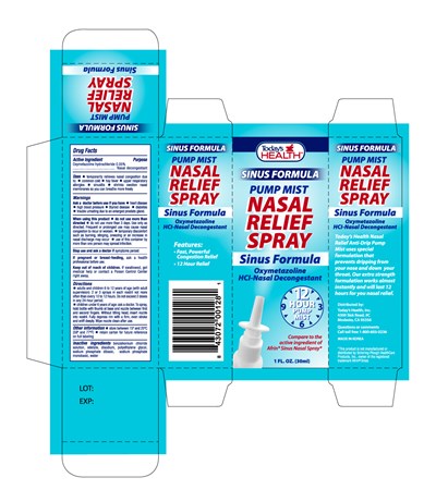 Image Of Carton Label (Thsinusnasalreliefspray)