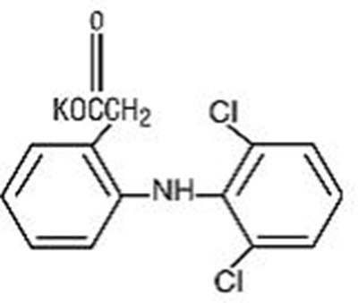 Diclofenac Potassium Structural Formula (Image 01)