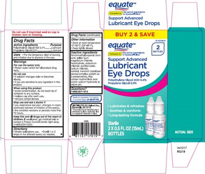PRINCIPAL DISPLAY PANELNDC 49035-885-49equateSupport AdvancedLubricant Eye DropsSterile2x0.5 FL OZ (15mL)BOTTLES - support advanced lubricant eye drops 2x15ml 01