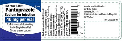 panto-ns-dl-vial.jpg PRINCIPAL DISPLAY PANEL – Pantoprazole Sodium for Injection, 40 mg Vial Label - panto ns dl vial
