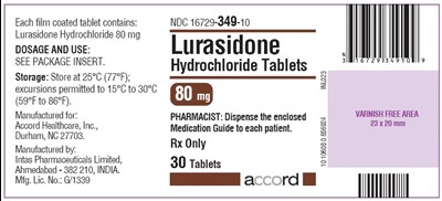 Lurasidone Hydrochloride 80 mg-30 Tablets-label (Lurasidone 80mg 30)