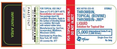 Principal Display Panel – 5 mL Vial Label (Thrombin 01)