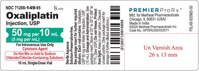 oxa0u-0000-07.jpg Principal Display Panel - Oxaliplatin Injection, USP 50 mg Vial Label - oxa0u 0000 07