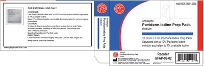Povidone-iodine Prep Pads (Poviodine10)