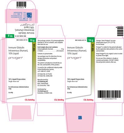 privigen-03.jpg PRINCIPAL DISPLAY PANEL - 100 mL Vial Carton - privigen 03