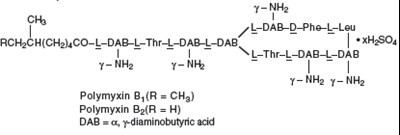 Polymyxin B Sulfate, The Sulfate Salt Of Polymyxin Bl And B2 (structural Formula) (697ea650 95b5 4814 8821 A99a85314679 02)