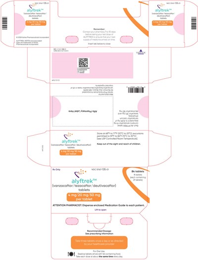 PRINCIPAL DISPLAY PANEL - 4 mg/20 mg/50 mg Blister Pack Carton - alyftrek 04