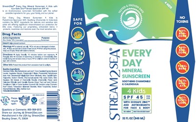 Every Day Mineral Sun Screen 4 Kids Spf 45 (946ml) (LABEL)