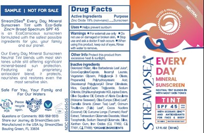 Every Day Mineral Sun Screen Tint Spf 45 (50ml) (LABEL)
