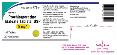 prochlorperazine-fig1.jpg PACKAGE LABEL.PRINCIPAL DISPLAY PANEL- 5 mg (100 Tablets Bottle) - prochlorperazine fig1