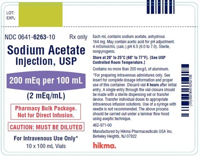 Sodium Acetate 100 mL Carton Label (Sodium Acetate Injection Usp Pbp 4)