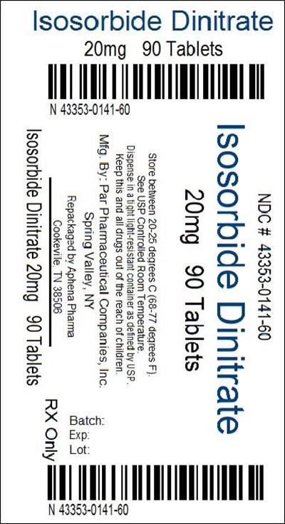 Bottle Label 20mg - 43353 0141 60