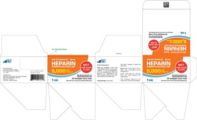 PACKAGE LABEL-PRINCIPAL DISPLAY PANEL - 5,000 USP Units/mL - 1 mL Container-Carton [25 Multiple Dose Vials] - heparin fig8