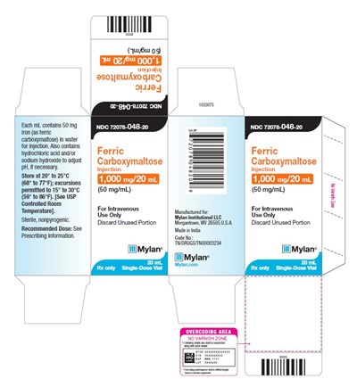 Ferric Carboxymaltose Injection 1,000 mg/20 mL Carton Label (Image 02)