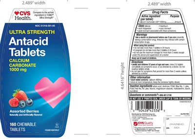CVS Antacid Tablets Assorted Berry Flavor 160 Counts - image 01