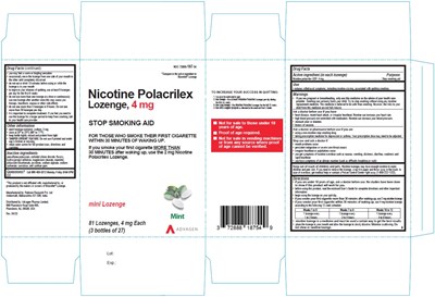 nicotine-polacrilex-lozenge-4-mg-81-carton-label.jpg nicotine Polacrilex Lozenge, 4 mg - NDC 72888-187-53 - 81s Carton Label - nicotine polacrilex lozenge 4 mg 81 carton label