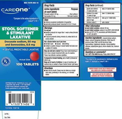 Docusate Sodium 50 mg, Sennosides 8.6 mg - stool with laxative 8 6 mg red tablets tcb 1