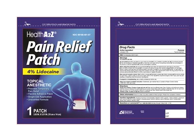 Pain Relief Patch Label (481   Lidocaine Pain Relief Patch 1)