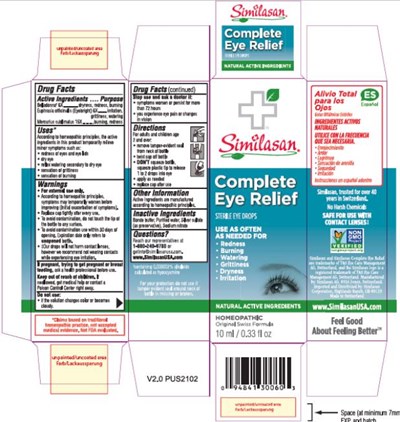 Principal Display Panelcompleteeye Reliefsterileeye Drops10 mL/ 0.33 Fl Oz (Complete Eye Relief 01)