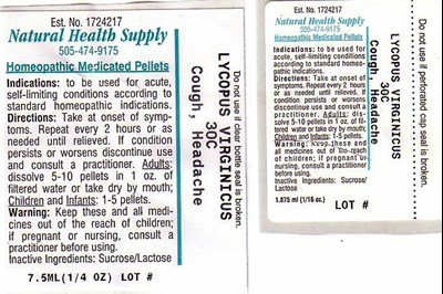 Cough Headache 1 Label (Nhs Cough Headache 1)