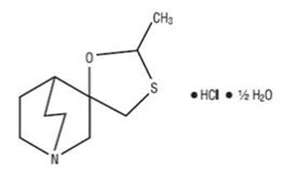 The Structural Formula For Cevimeline Is Cis -2’-methylspiro{1-azabicyclo [2.2.2] Octane-3, 5’-[1,3] Oxathiolane} Hydrochloride, Hydrate (2:1).  Its Empirical Formula Is C10h17nos.hcl. (Cevimeline 01)