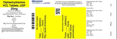 Diphenhydramine HCl Tablets Usp 25m (683)