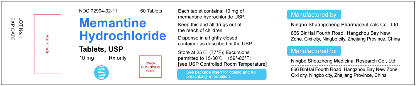NDC 72994-001 Generic Drug Memantine Hydrochloride Tablets