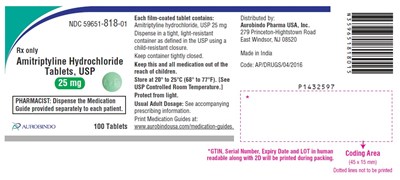 Package Label-principal Display Panel (25 mg Container Label (100 Tablets Bottle))