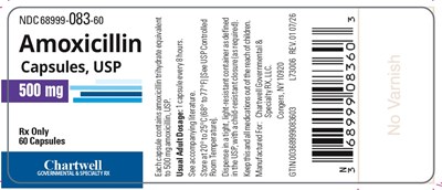 "image Description" (Amoxicillin Caps Usp 500mg 60s Bottle Label)
