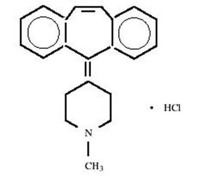 chemical structure - cyproheptadine  hydrochloride tablets 1