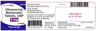 556 (Olmesartan Tablets 5mg 30s)