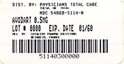 Avodart 0.5 mg Capsules Label (5114)