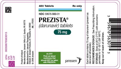 PRINCIPAL DISPLAY PANEL - 75 mg Tablet Bottle Label - prezista 13