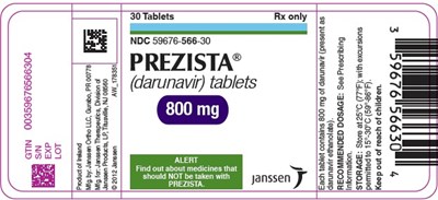PRINCIPAL DISPLAY PANEL - 800 mg Tablet Bottle Label - prezista 16