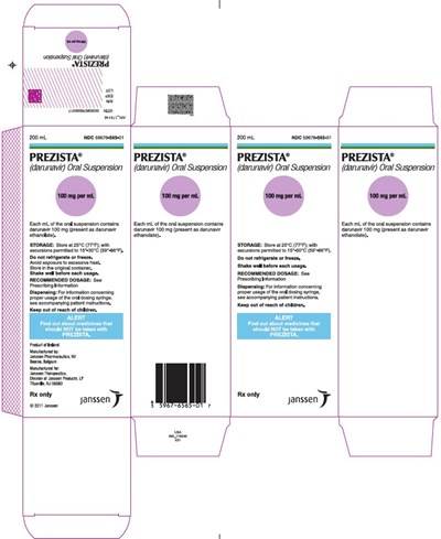 PRINCIPAL DISPLAY PANEL - 200 mL Bottle Carton - prezista 17