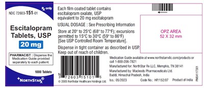 444 (Escitalopram Tab 20 mg 1000s)