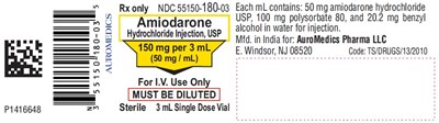 PACKAGE LABEL-PRINCIPAL DISPLAY PANEL - 150 mg per 3 mL (50 mg / mL) Container Label - amiodarone fig1
