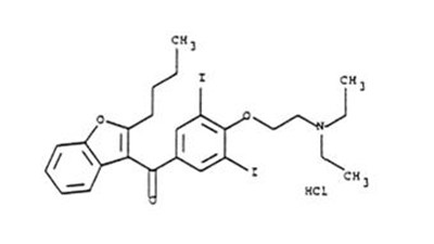 Amiodarone Hydrochloride Chemical Structure - amiodarone str