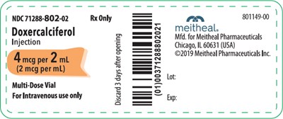 Principal Display Panel – 4 Mcg Per 2 mL Vial Label (Dox06 0002 02)