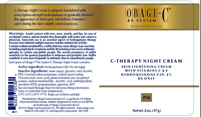 obagi-01.jpg PRINCIPAL DISPLAY PANEL - 57 g Bottle Label - obagi 01