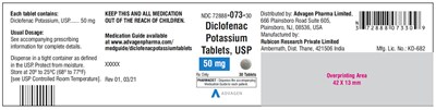 diclofenac-potassium-tab-usp-50mg-30s-bottle.jpg Diclofenac Potassium Tablets,USP 50 mg - NDC 72888-073-30 - 30 Tablets Bottle - diclofenac potassium tab usp 50mg 30s bottle