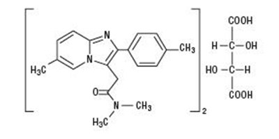 zolpidem-1.jpg Structural formula for zolpidem tartrate - zolpidem 1