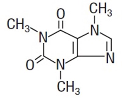Caffeine-molec-struc (Butabitol Aspirin Caff Codeine   Amneal 3)
