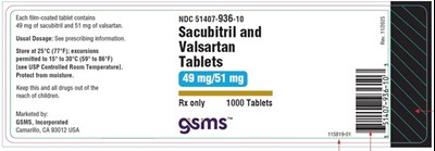1000 Tablets (Sacubitrilvalsartan 49 51 mg1)